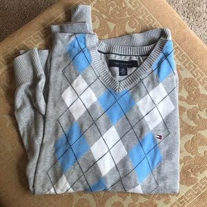 Argyle v neck sweater